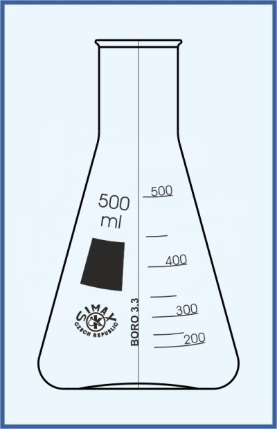 Flask Erlenmeyer, narrow neck