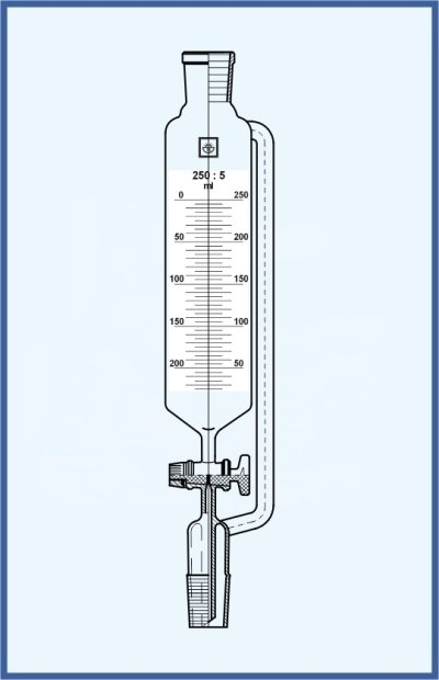 Dropping Funnels cylindrical - with glass SJ stopcock,with pressure equalizing tube