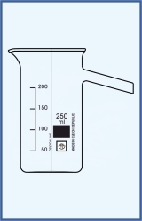Beakers, tall form, wth outlet tube