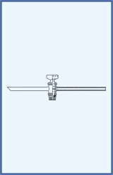 single way stopcock for separatory funnels - complete with glass key