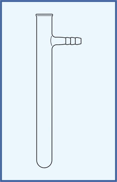 Test tubes - Test tube with hose connection - with rim