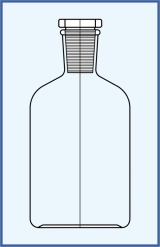 ground-in flat stopper, standard shape - clear