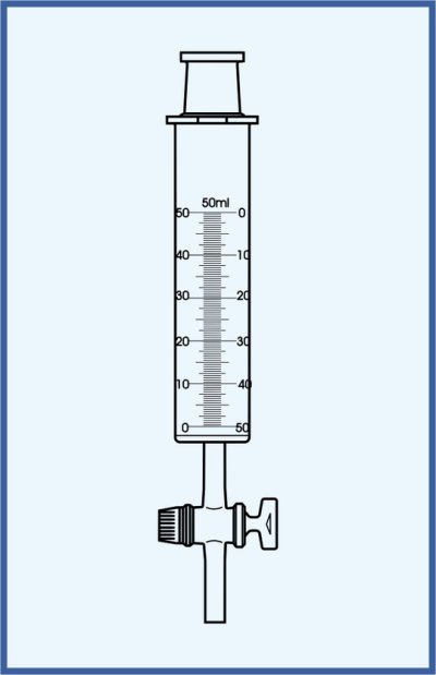 Gas syringe with single way stopcock