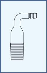 Standard joint with bended hose connection