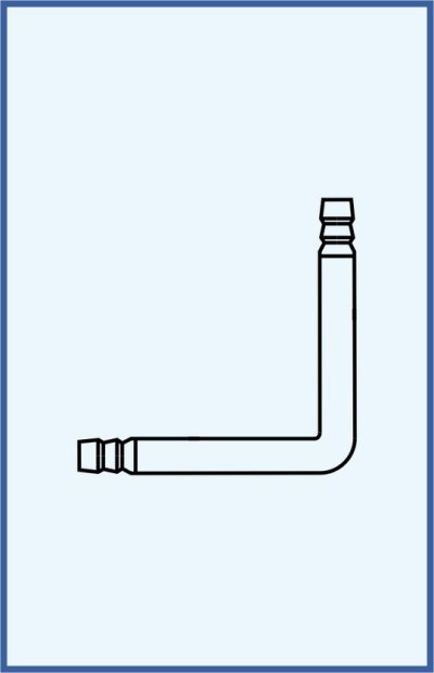 Verbindungsröhre - L - Form mit Oliven