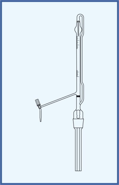 Automatische Bürette nach Pellet - mit PTFE Ventil, QUALICOLOR - Klasse B