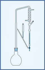 Apparatus for determination of volatile oil in drugs - with accessories Apparatus for determination of volatile oil in drugs - with accessories