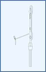 with intermediate stopcock, glass key, with Schellbach stripe, class AS