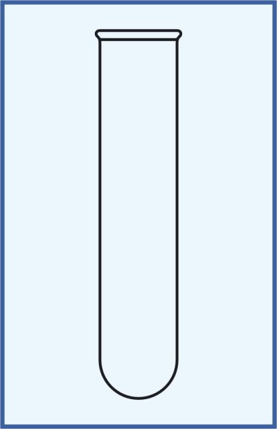 Test tubes with rim, round bottom