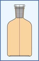 ground-in flat stopper, standard shape - amber ground-in flat stopper, standard shape - amber