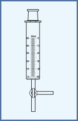 Gas syringe with three-way stopcock Gas syringe with three-way stopcock