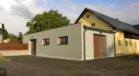 Warehouse extension, new parking and look of buildings