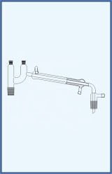 Distilling link acc. to Claisen, vacuum receiver adapter with screw GL 14