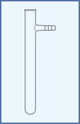 Test tube with hose connection - with rim