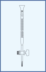 Burettes with conical cup, QUALICOLOR