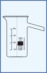 Beakers, tall form, wth outlet tube Beakers, tall form, wth outlet tube