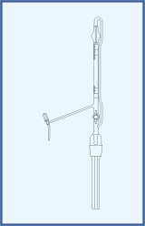 with intermediate stopcock with PTFE key, with Schellbach stripe, class AS