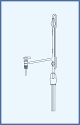 lateral glass key, with intermediate stopcock with glass key, class B